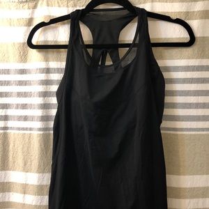 Lulu lemon black built in bra tank top